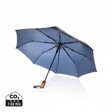 Logotrade Werbeartikel das Foto: Kaycey 21“ Auto-Open Mini-Regenschirm aus AWARE™ rPET