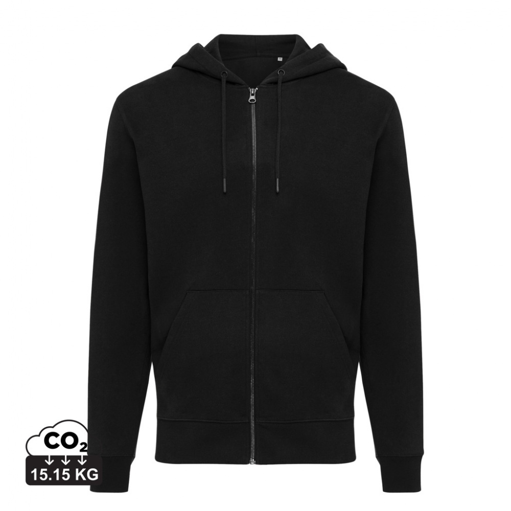 Logotrade Geschäftsgeschenke das Foto: Iqoniq Abisko Zip-Kapuzenpullover aus recycelter Baumwolle