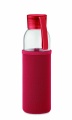 Flasche recyceltes Glas 500 ml, Rot