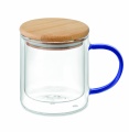 Borosilikatglas 300 ml, Transparentes Blau