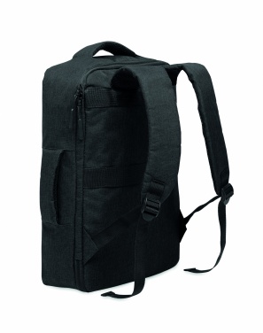 Logotrade Logogeschenke das Foto: Ein sicherer 15-Zoll-Laptop-Rucksack aus 300D RPET mit einer 210D RPET-Fütterung und individuell anpassbarem Druck