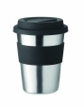 Trinkbecher Edelstahl 350ml, Schwarz