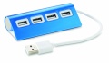 4 Port USB Hub, Blau