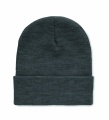 Beanie mit Umschlag RPET, Weiß/Schwarz