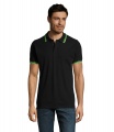 PASADENA Herren Polo 200g, Schwarz/Limette