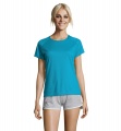 SPORTY DAMENT-SHIRT  140g, Aqua