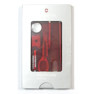 Logotrade Logogeschenke das Foto: Multitool SwissCard Nagelpflege Victorinox