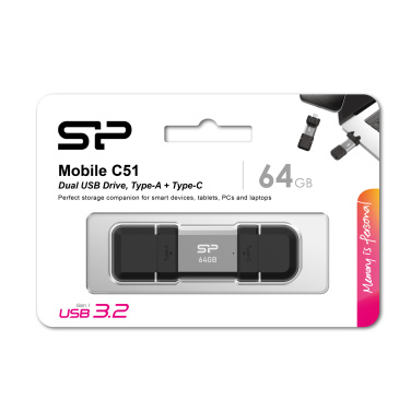 Logotrade Logogeschenke das Foto: USB-Stick Silicon Power Mobile - C51 3.2, 64 GB