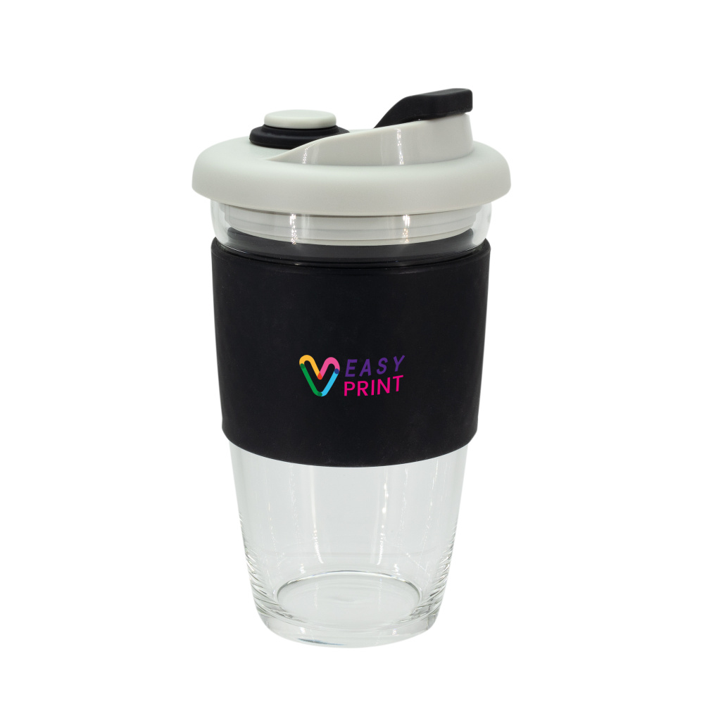 Logotrade Werbegeschenke das Foto: Kaffeetasse aus Glas 424 ml