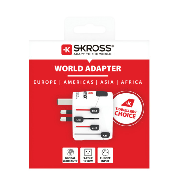 Logotrade Logogeschenke das Foto: SKROSS Pro 3-Pole World Travel Adapter