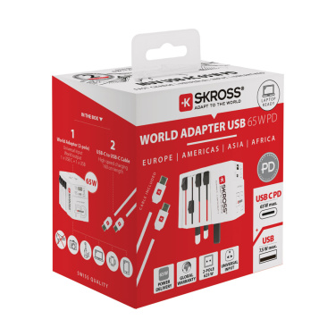 Logotrade werbemittel das Foto: SKROSS World Travel Adapter MUV 65W PD mit USB-C-Kabel