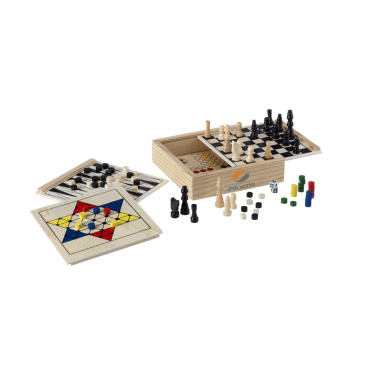 Logotrade Werbegeschenke das Foto: WoodGame 5-in-1 Spielset