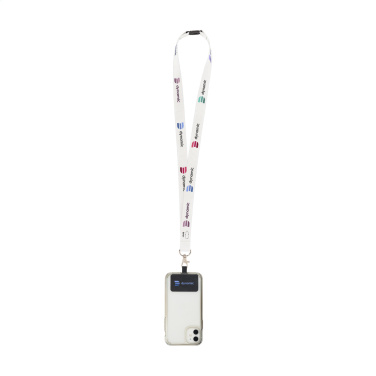 Logotrade Logogeschenke das Foto: Lanyard Sublimation Safety RPET 2 cm mit Patch