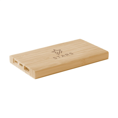 Logotrade Geschäftsgeschenke das Foto: Bamboo 4000 Powerbank externes Ladegerät