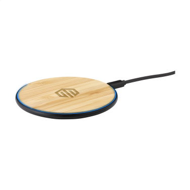 Logotrade Firmengeschenke das Foto: Bamboo 10W Wireless Charger kabelloses Schnellladegerät