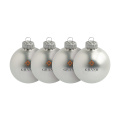 Weihnachtskugel Ø 6 cm - 4er Set - Made in Europe, Silber