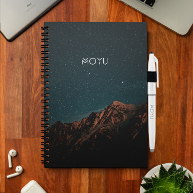 Logotrade werbemittel das Foto: MOYU Löschbares Notizbuch aus Steinpapier mit individuellem Softcover