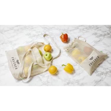 Logotrade Firmengeschenke das Foto: Natura Organic GOTS Mesh Bag (120 g/m²) Obstbeutel