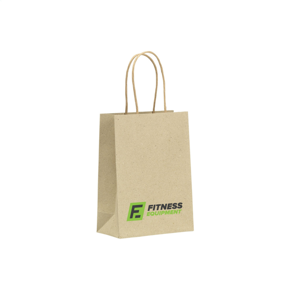 Logotrade Geschäftsgeschenke das Foto: Leaf It Bag recyceltes Graspapier (120 g/m²) S