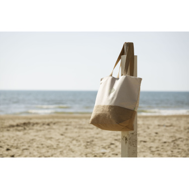 Logotrade Geschäftsgeschenke das Foto: Strandtasche Cancun aus Bio-Baumwolle (320 g/m²)