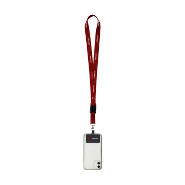 Logotrade Werbegeschenke das Foto: Lanyard Sublimatie Buckle RPET 2 cm mit aufgesetztem Schlüsselband