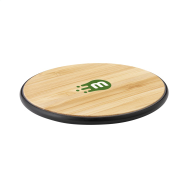 Logotrade Geschäftsgeschenke das Foto: Bamboo 10W Wireless Charger kabelloses Schnellladegerät