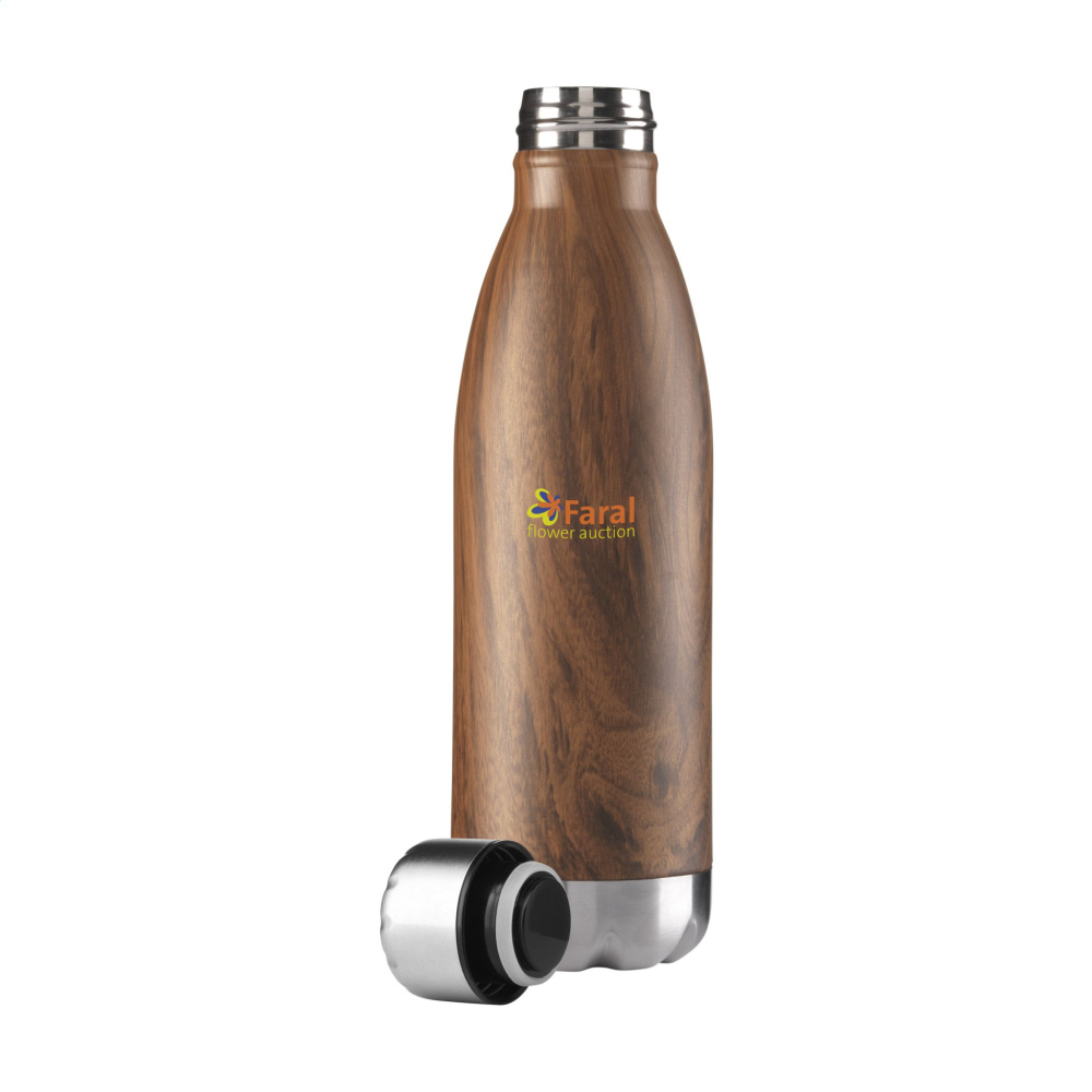 Logotrade Geschäftsgeschenke das Foto: Topflask Wood 500 ml Trinkflasche