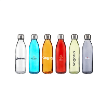 Logotrade Geschäftsgeschenke das Foto: Topflask Glas 650 ml Trinkflasche