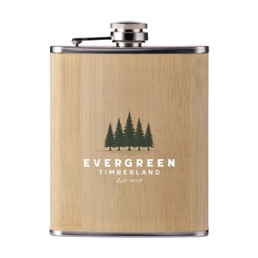 Logotrade Firmengeschenke das Foto: Hipflask Bamboo 200 ml Trinkflasche