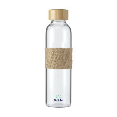 Logotrade Firmengeschenke das Foto: Senga Glass Bamboo 500 ml Trinkflasche