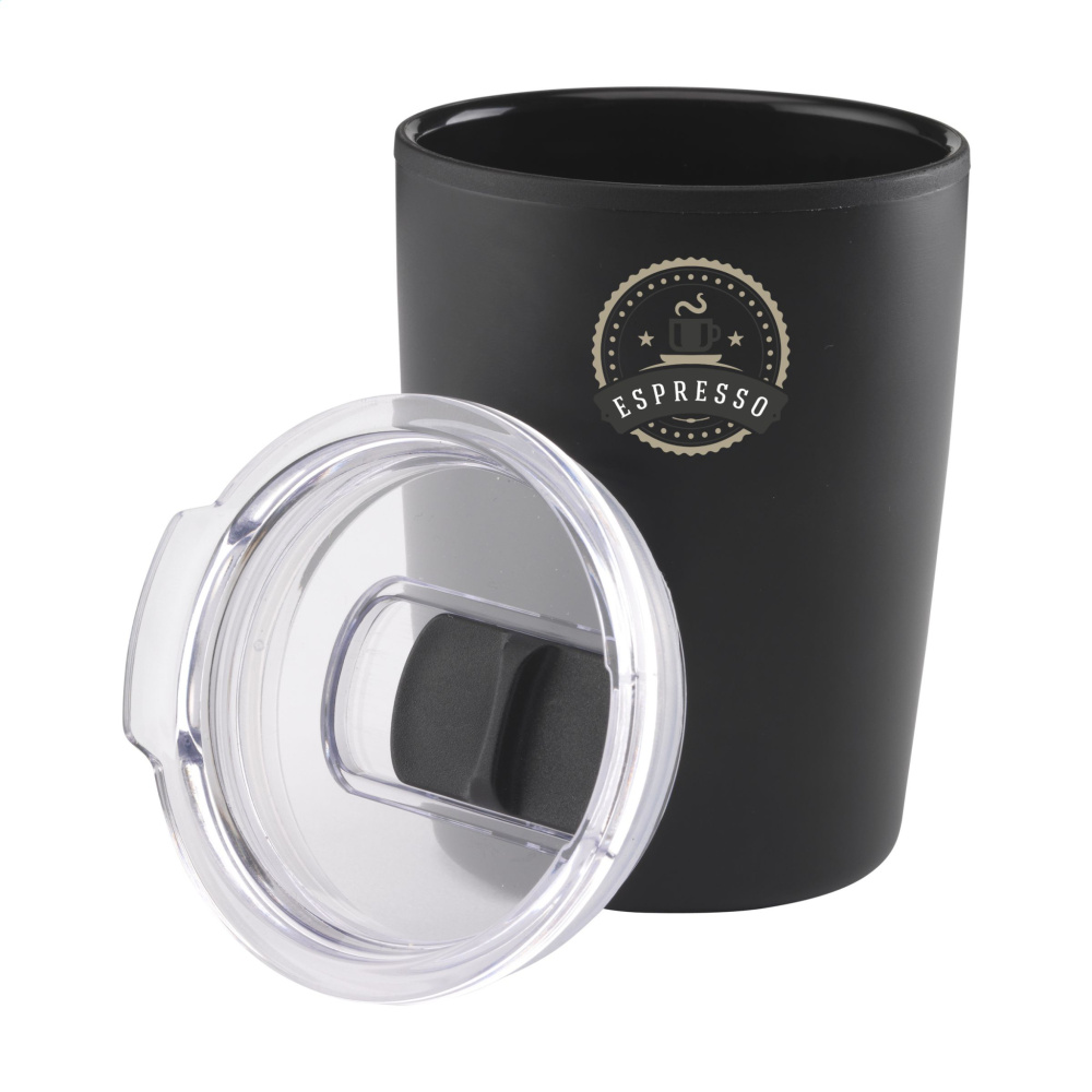 Logotrade Werbegeschenke das Foto: Espresso-to-Go-Becher RCS Recyclingstahl 170 ml