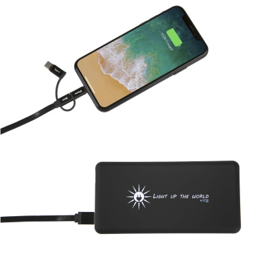 Logotrade werbemittel das Foto: SCX.design P30 8000 mAh Solar Powerbank mit Leuchtlogo