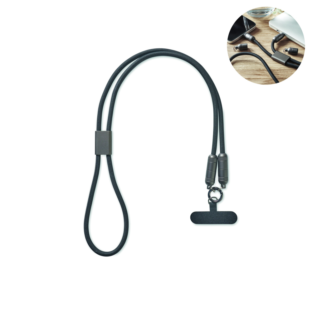 Logotrade Geschäftsgeschenke das Foto: 60W Lanyard-Ladekabel