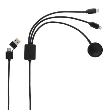 Logotrade Werbegeschenke das Foto: Terra RCS rPET 6-in-1-Ladekabel mit Uhrenladegerät