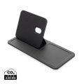 Swiss Peak 3-in-1- Wireless-Charging Desk-Tray aus RCS rPU, Schwarz