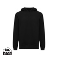 Iqoniq Yengo Hoodie mit Seitentaschen aus rec. Baumwolle, Schwarz