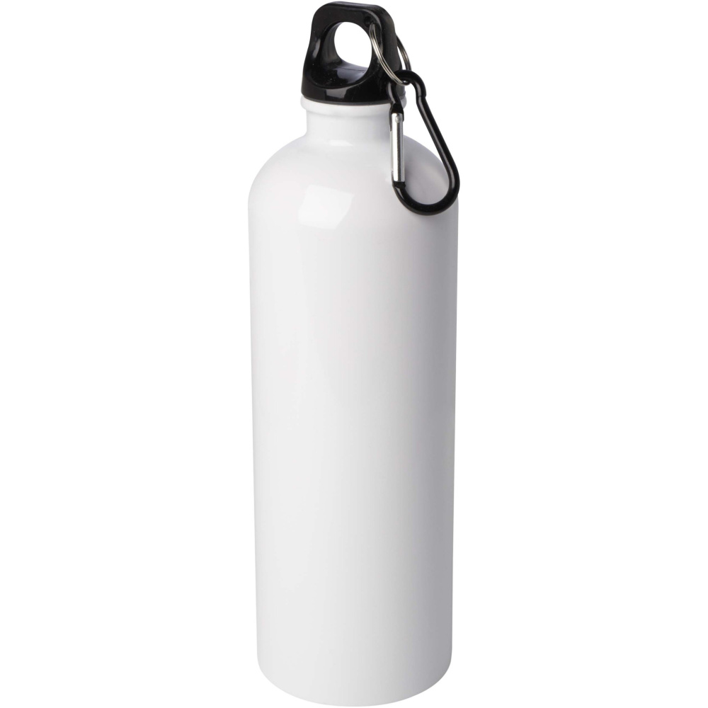 Logotrade Firmengeschenke das Foto: Oregon 750 ml RCS-zertifizierte, einwandige Trinkflasche aus Edelstahl mit Karabinerhaken