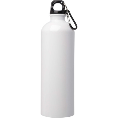 Logotrade Geschäftsgeschenke das Foto: Oregon 750 ml RCS-zertifizierte, einwandige Trinkflasche aus Edelstahl mit Karabinerhaken