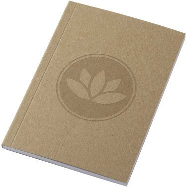 Logotrade Werbeartikel das Foto: Novella Austen A6 Softcover Notizbuch aus recyceltem Kraftpapier – 50 Blatt