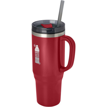 Logotrade Geschäftsgeschenke das Foto: Melbourne 1200 ml RCS-zertifizierter Isolierbecher mit Strohhalm