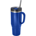 Melbourne 1200 ml RCS-zertifizierter Isolierbecher mit Strohhalm, Königsblau