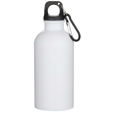 Logotrade werbemittel das Foto: Oregon 400 ml RSC-zertifizierte einwandige Sublimation Trinkflasche aus recyceltem Edelstahl mit Karabinerhaken