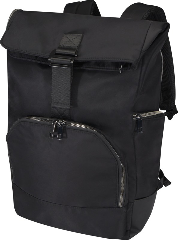Logotrade Werbeartikel das Foto: Rhine 15" Rolltop-Rucksack aus recyceltem GRS-Material 18 L