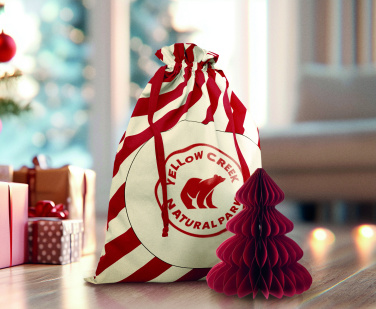 Logotrade Logogeschenke das Foto: Beutel mit Kordelzug Xmas