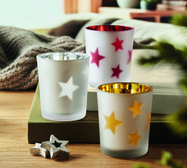 Logotrade Werbegeschenke das Foto: LED-Teelicht im Glashalter