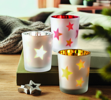 Logotrade Geschäftsgeschenke das Foto: LED-Teelicht im Glashalter