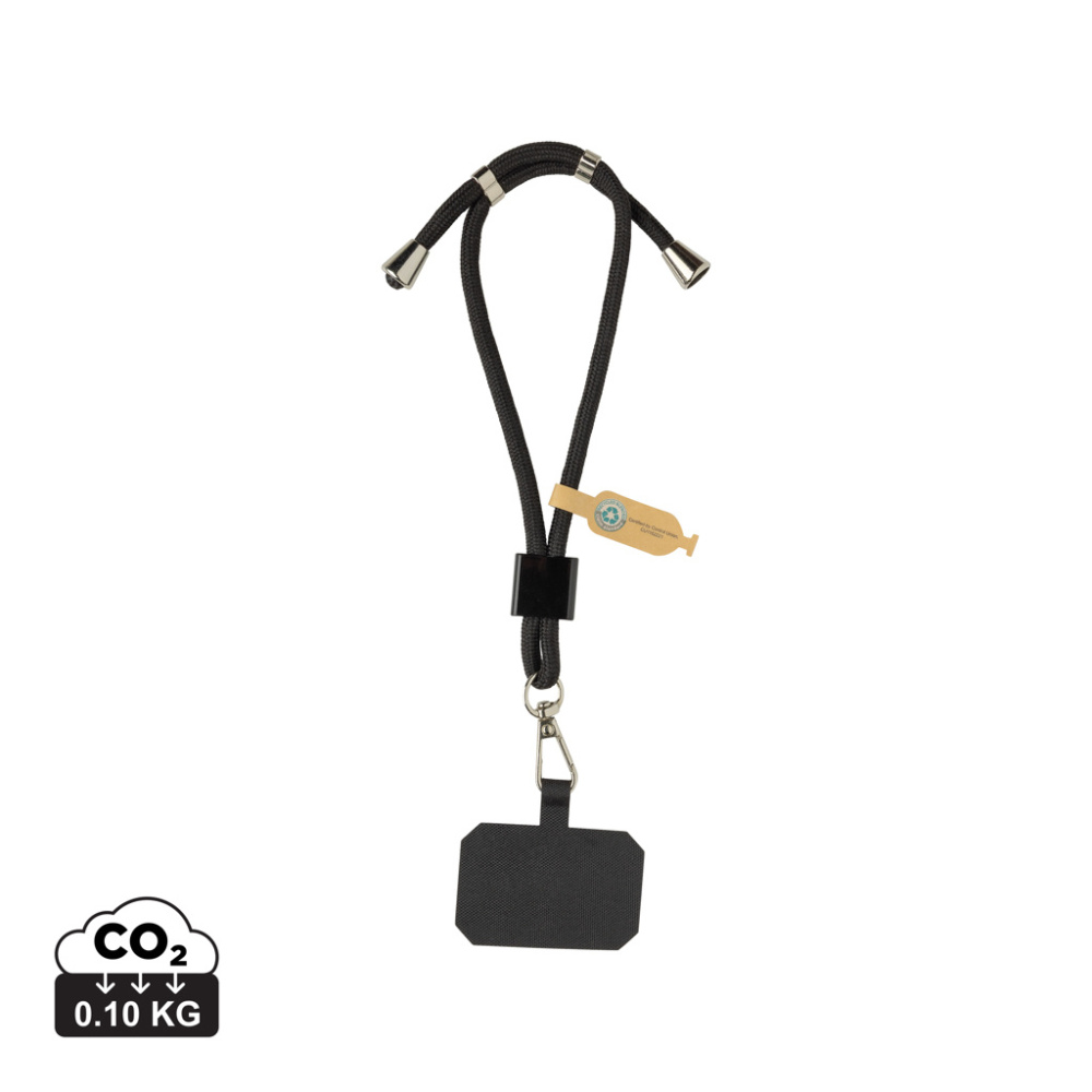 Logotrade werbemittel das Foto: CarryLoop verstellbares Handy-Armband aus RCS rec. PET