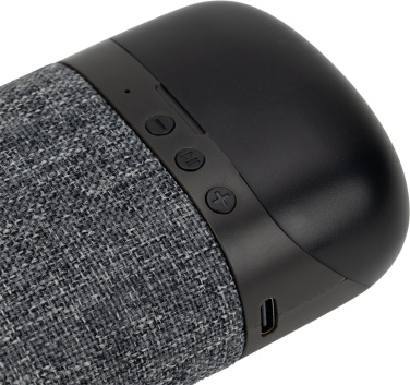 Logotrade Werbegeschenke das Foto: Bluetooth-Lautsprecher HF01 mit integrierten Ohrhörern 2 in 1
