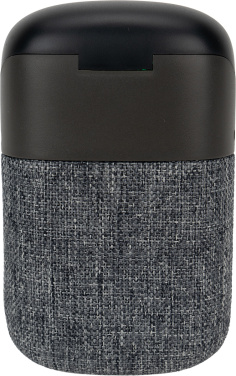 Logotrade Werbeartikel das Foto: Bluetooth-Lautsprecher HF01 mit integrierten Ohrhörern 2 in 1