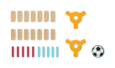 Logotrade Geschäftsgeschenke das Foto: Fußballspiel aus Holz